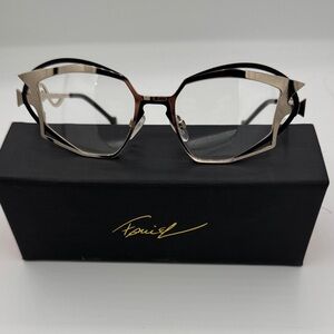 Elegant Black and Silver Designer Glasses